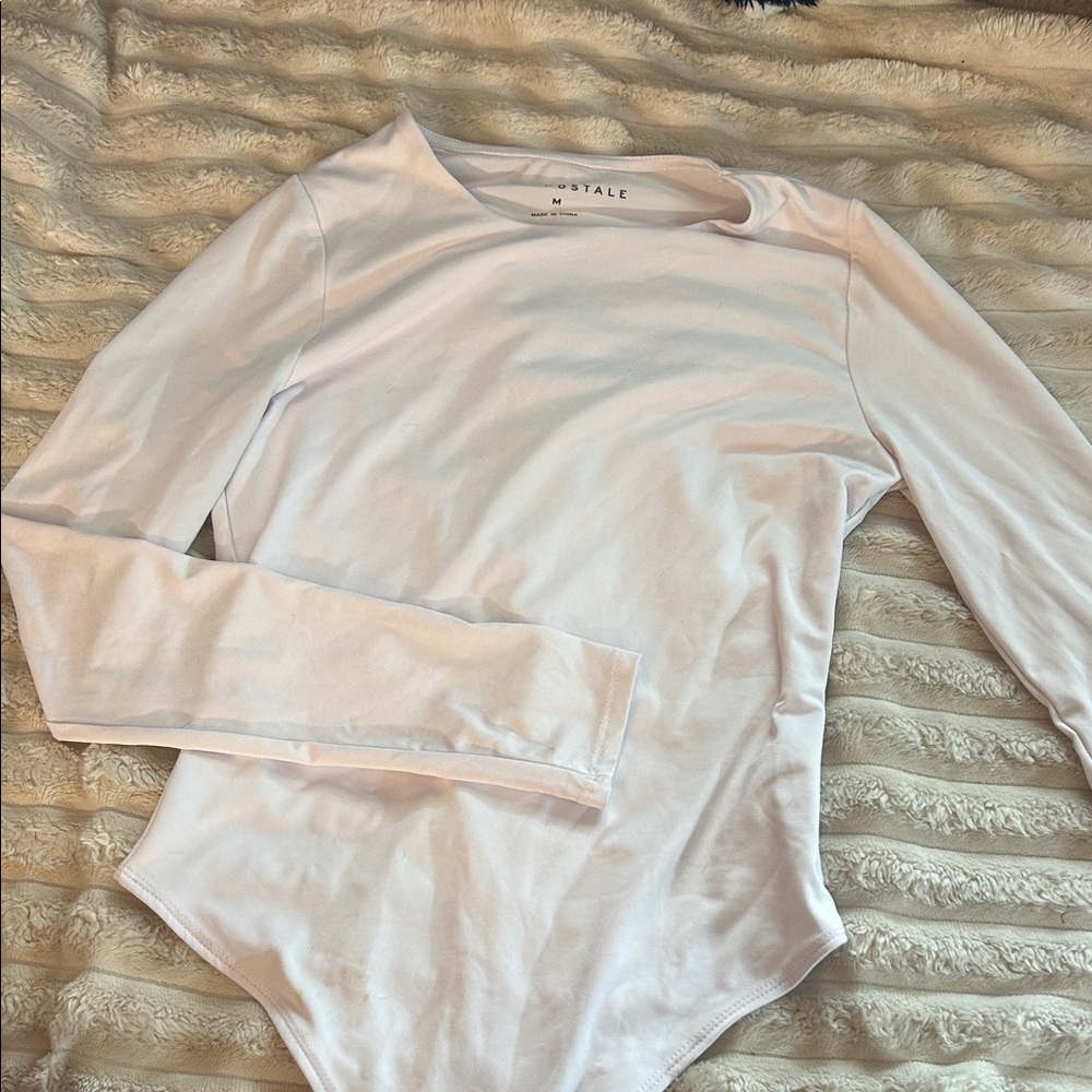 Aeropostale White Fitted Bodysuit